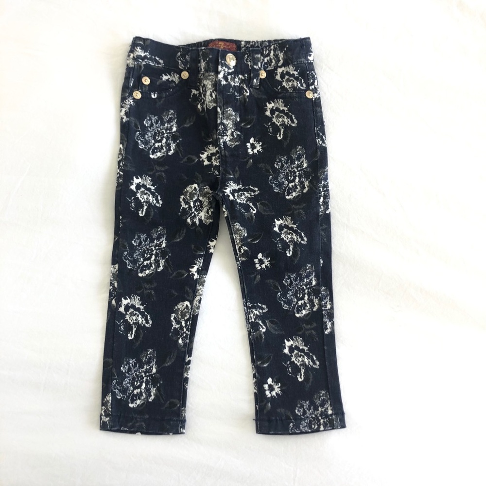 7 For All Mankind Baby Girl 18M Floral Jeans